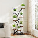 Indoor Plant Stand with Grow Lights 58" Tall 8-Tier Corner Metal Plant Shelf