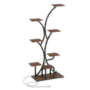 Indoor Plant Stand with Grow Lights 58" Tall 8-Tier Corner Metal Plant Shelf by LJGDeals