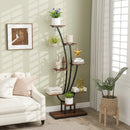 Indoor Plant Stand with Grow Lights Tall 8-Tier Corner Metal Plant Shelf by LJGDeals