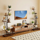 Indoor Plant Stand with Grow Lights Tall 8-Tier Corner Metal Plant Shelf by LJGDeals