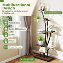 Indoor Plant Stand with Grow Lights Tall 8-Tier Corner Metal Plant Shelf