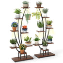 Indoor Plant Stand with Grow Lights Tall 8-Tier Corner Metal Plant Shelf by LJGDeals