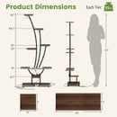 Indoor Plant Stand with Grow Lights Tall 8-Tier Corner Metal Plant Shelf by LJGDeals