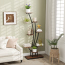 Indoor Plant Stand with Grow Lights Tall 8-Tier Corner Metal Plant Shelf by LJGDeals