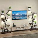 Indoor Plant Stand with Grow Lights 58" Tall 8-Tier Corner Metal Plant Shelf by LJGDeals