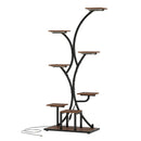 Indoor Plant Stand with Grow Lights 58" Tall 8-Tier Corner Metal Plant Shelf