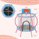 Kids Trampoline Indoor & Outdoor Pumpkin Trampoline-Pink by LJGDeals