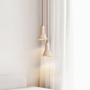 Industrial Conical Travertine Pendant Light