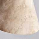 Industrial Conical Travertine Pendant Light
