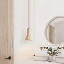 Industrial Conical Travertine Pendant Light