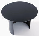 Industrial Round Low Side Metal Table/Minimal Design (D)24" (H)16" top angle view