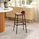 Set of 1/2 29 Inch Industrial Bar Stools with Low Back and Footrests by LJGDeals