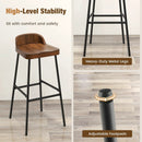 Set of 1/2 29 Inch Industrial Bar Stools with Low Back and Footrests by LJGDeals