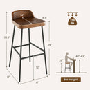 Set of 1/2 29 Inch Industrial Bar Stools with Low Back and Footrests by LJGDeals