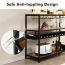 Wine Rack Table With 4 Rows of Glass Holders by LJGDeals