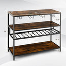 Wine Rack Table With 4 Rows of Glass Holders by LJGDeals