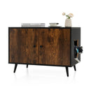 Industrial Cat Litter Box Enclosure with Divider and Cat-Shaped Entries by DirectDeals