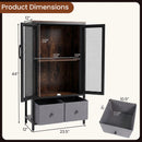 Industrial Coffee Bar Cabinet with 2-Tier Storage Compartment by DirectDeals
