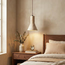 Industrial Conical Travertine Pendant Light