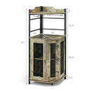 Corner Bar Cabinet with Glass Holder and Adjustable Shelf by DirectDeals