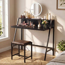 31.5" Industrial Desk with Raised Shelf Metal Frame by LJGDeals