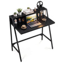 31.5" Industrial Desk with Raised Shelf Metal Frame by LJGDeals