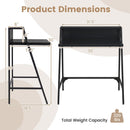 31.5" Industrial Desk with Raised Shelf Metal Frame by LJGDeals