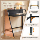31.5" Industrial Desk with Raised Shelf Metal Frame by LJGDeals