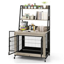 Industrial Dog Kennel Dog Crate Furniture with Storage Shelves by LJGDeals
