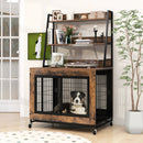 Industrial Dog Kennel Dog Crate Furniture with Storage Shelves by LJGDeals