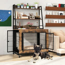 Industrial Dog Kennel Dog Crate Furniture with Storage Shelves by LJGDeals