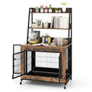 Industrial Dog Kennel Dog Crate Furniture with Storage Shelves by LJGDeals