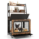 Industrial Dog Kennel Dog Crate Furniture with Storage Shelves