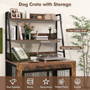 Industrial Dog Kennel Dog Crate Furniture with Storage Shelves by LJGDeals