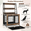 Industrial Dog Kennel Dog Crate Furniture with Storage Shelves by LJGDeals