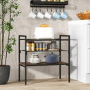 Industrial Entryway Table with Removable Panel and Mesh Shelf by LJGDeals