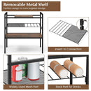 Industrial Entryway Table with Removable Panel and Mesh Shelf by LJGDeals