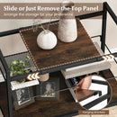 Industrial Entryway Table with Removable Panel and Mesh Shelf by LJGDeals