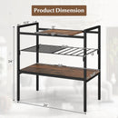 Industrial Entryway Table with Removable Panel and Mesh Shelf by LJGDeals