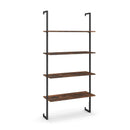 4-Tier Industrial Ladder Bookshelf with Metal Frame-Coffee by LJGDeals