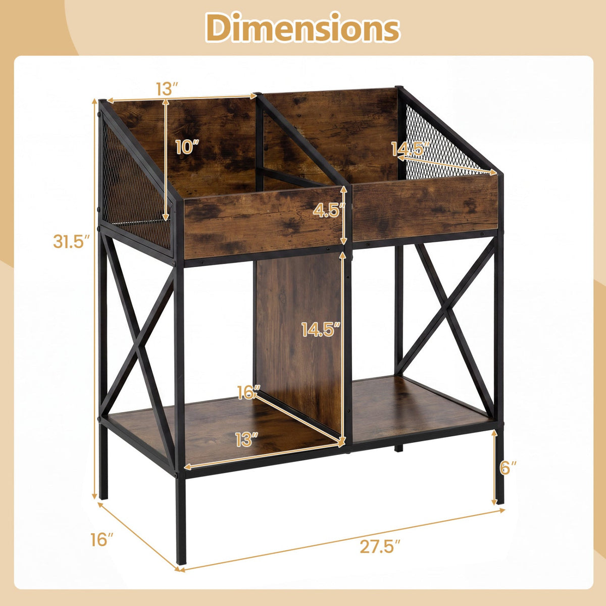 Industrial Vinyl Record Storage Rack with Metal Frame, photo 5 of 8