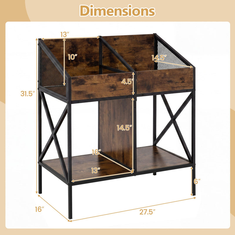 Industrial Vinyl Record Storage Rack with Metal Frame, photo 5 of 8