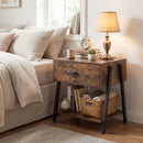 Industrial Nightstand with Drawer and Adjustable Feet by LJGDeals