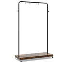 Rolling Garment Rack with Hanging Hooks and Bottom Storage Shelf by LJGDeals