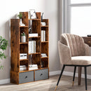 12-Tier Open-Back Freestanding Bookshelf with Drawer by LJGDeals