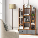 12-Tier Open-Back Freestanding Bookshelf with Drawer by LJGDeals