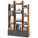 12-Tier Open-Back Freestanding Bookshelf with Drawer by LJGDeals