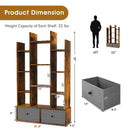 12-Tier Open-Back Freestanding Bookshelf with Drawer by LJGDeals