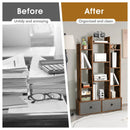 12-Tier Open-Back Freestanding Bookshelf with Drawer by LJGDeals