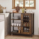 Industrial Side Cabinet with Metal Mesh Door & 3 Shelves by LJGDeals